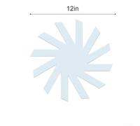 Yhenlovtt Modello per cestino portaoggetti a spirale, righello per cucito fai da te per trapuntatura e progetti artigianali, materiale PET, 20/30/30/38 cm, strumento di tessitura geometrica per