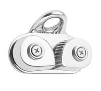 Yhenlovtt Morsetto per fune a carrucola, in acciaio inossidabile 316, guida per corda per barca, con ingresso svasato, 85 x 38 mm, per la gestione della corda in vela e kayak
