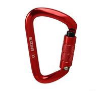 Yhenlovtt Moschettone da arrampicata in alluminio resistente 7075 con bloccaggio in lega di roccia con clip certificato CE per lock climbing Rappelling 25 kn (rosso)