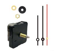 Yhenlovtt Movimento silenzioso per orologio da parete a filo lungo, meccanismo al quarzo, albero da 22 mm, filettatura da 14 mm, kit di riparazione per orologi fai da te, per pannelli da 8-10 mm, 30