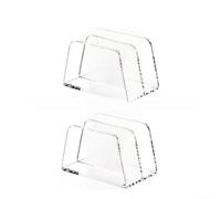 Yhenlovtt Organizer da scrivania in acrilico a 2 scomparti per banconote, carte e lettere, include base antiscivolo per un posizionamento sicuro, migliora l'ordine dello spazio di lavoro (2)