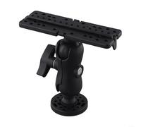 Yhenlovtt Per base in nylon con sfera e presa a 360° e supporto per pesci da barca marina girevole regolabile compatibile con la maggior parte dei cercatori di pesci nero in acciaio inossidabile