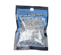 Yhenlovtt Perline da pesca trasparenti da 82 mm con trapano da pesca Gemini per perline incrociate in plastica galleggianti palline per mare a 3 fori e realizzazione