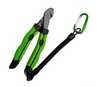 Yhenlovtt Pinza crimpatrice da pesca con 250 manicotti in rame per attrezzatura da pesca e supporto per lenza, testa in acciaio al carbonio con manico antiscivolo (tubo in rame a foro singolo)