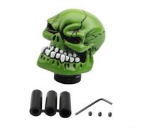 Yhenlovtt Pomello del cambio a forma di teschio per auto, in ABS resistente, con design unico a forma di teschio per cambio manuale, adatto per la maggior parte dei veicoli interni (verde)