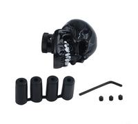 Yhenlovtt Pomello del cambio a forma di teschio per auto, in materiale ABS resistente con design unico a teschio per cambio manuale, adatto per la maggior parte dei veicoli di aggiornamento interno