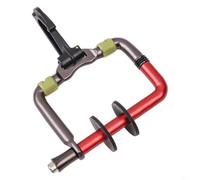 Yhenlovtt Porta lenza da pesca a mosca in lega di alluminio, organizer con manicotto luminoso e scanalatura autofilettante, per gilet e pesca a mosca secca (rosso)