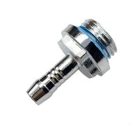 Yhenlovtt Raccordo a barra per raffreddamento ad acqua per PC, con filettatura G1/4, connettore per tubo flessibile a due tocchi, per tubi ID da 8 mm, in ottone cromato, per radiazioni (6 mm)