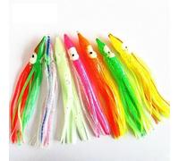 Yhenlovtt rtificial - Esche morbide da pesca a forma di polpo e calamari, per acqua salata, realistiche, in PVC, colori misti, dimensioni da 5 cm a 16 cm, per pesci marini (9 cm)