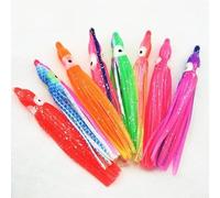 Yhenlovtt rtificial, esche morbide per pesca a forma di polpo e calamari, per acqua salata, realistiche, in PVC, colori misti, dimensioni da 5 cm a 16 cm, per pesci marini (16 cm)