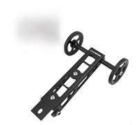 Yhenlovtt Ruota semplice in lega di alluminio per Birdy serie 1/2/3, pieghevole, per portapacchi posteriore, portatile, compatibile con Rhine, supporto Easywheel per supporto per bicicletta (nero)