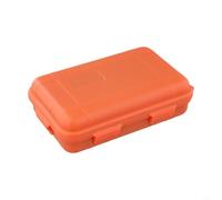Yhenlovtt Scatola portaoggetti da campeggio impermeabile con rivestimento in PE antiurto, contenitore di sopravvivenza galleggiante per attrezzi EDC, fiammiferi ed elettronica, (arancione M)