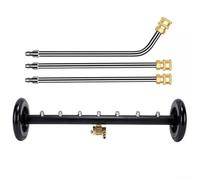 Yhenlovtt Scopa per idropulitrice sotto il carrello dell'auto, 4000 PSI con bacchetta di estensione per camion, SUV, auto, veicoli commerciali (ruota nera)