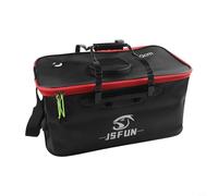 Yhenlovtt Secchiello pieghevole in EVA per pesci, con cinghia compatta per contenitore, esca, pesca in mare, campeggio dal vivo, con spalla adattabile, pieghevole (50 cm)