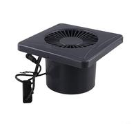 Yhenlovtt Serra di scarico a parete a energia solare, 12 V, per ventilazione, a risparmio energetico, in ABS resistente al fuoco, modello con valvola dell'aria per casa, capannone, mansarda (10,2 cm)