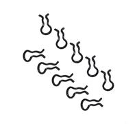 Yhenlovtt Set di 10 clip in acciaio inox per bicicletta, compatibili con pinze freno a C, in acciaio inox, colore nero, con Xt (nero)