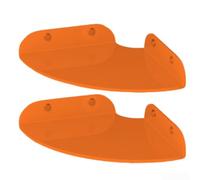 Yhenlovtt Set di 2 mensole angolari galleggianti in acrilico, 24,9 x 24,9 cm, montaggio a parete, per articoli da toeletta da bagno, barattoli di spezie da cucina (arancione)