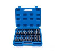 Yhenlovtt Set di 20 chiavi a bussola esagonali da 1/2", H6-H19, con custodia, per utensili manuali, attrezzature da officina
