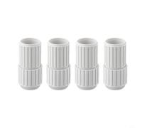 Yhenlovtt Set di 4 giunti per asta di collegamento a camma bianca, telescopici, accessori in plastica resistente, connettori di estensione per installare attrezzature da piscina semplice