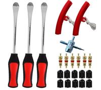 Yhenlovtt Set di attrezzi per riparazione pneumatici moto con manico antiscivolo e protezione cerchione, piastra piatta per moto, veicoli elettrici, pneumatici per sedie a rotelle, compatibile con la