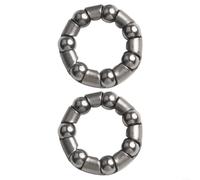 Yhenlovtt Set di cuscinetti in acciaio per bicicletta per riparazione bici | Parti di ricambio del cuscinetto a sfera della forcella anteriore, argento 30mm 25mm 20mm