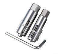 Yhenlovtt Set di estrattori per filettature per tubi, in acciaio legato, doppio diametro 12 mm e 14 mm, con design a spirale per una rimozione più rapida per attività di riparazione idraulica