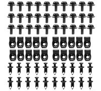 Yhenlovtt Set di metallo per carrozzeria automobilistica con 30 viti, 20 pezzi e 20 clip, paraspruzzi per il fissaggio del fango del motore sotto copertura alette durevoli