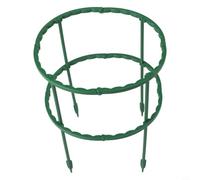 Yhenlovtt Set di pali di supporto per piante, semicircolari, in plastica, per ortensie, rose e pomodori, 15,5 x 25 cm, 12 pezzi, verde scuro