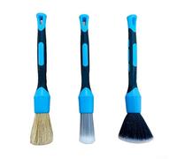 Yhenlovtt Set di spazzole per la pulizia degli interni dell'auto, con setole morbide, per cruscotto, prese d'aria e aree difficili da raggiungere, materiale ABS, blu, compatibile con la pulizia