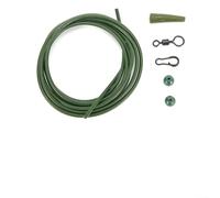 Yhenlovtt Set di tubi per rig Prerigged Carp Fishing Helicopter Rigs 5pack Dove Leadcore è vietato Ideal Links Plus Chod in 1 m Abs Tubes con Quick (verde)