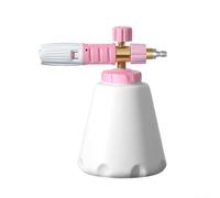 Yhenlovtt Spruzzatore portatile in schiuma per idropulitrice, bottiglia da 1000 ml con ugello per lavaggio auto ad alta pressione, connettore in acciaio inox da 1/4 di pollice compatibile con la