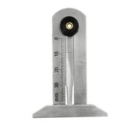 Yhenlovtt Strumento di misurazione della profondità del battistrada in acciaio inossidabile con sonda, campo di misurazione 0-60 mm per pneumatici di moto e camion, calibro a corsoio tascabile per