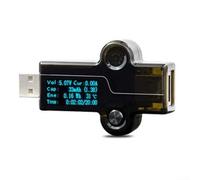 Yhenlovtt Strumento di misurazione della tensione e della corrente USB con visualizzazione in tempo reale delle caratteristiche del flusso di potenza per test del caricatore e della banca di potere