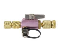 Yhenlovtt Strumento di rimozione del nucleo della valvola sottovuoto per sistemi split R410A, svasatura femmina da 5/16" a svasatura maschio da 1/4", con guarnizione ad anello O-For e porta per