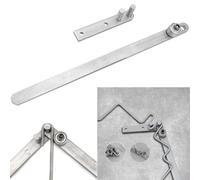 Yhenlovtt Strumento manuale per piegare aste per tubi da 1-6 mm e barra piatta, albero di piegatura in acciaio da 10 mm, manico da 340 mm, strumento di piegatura del banco da lavoro in acciaio