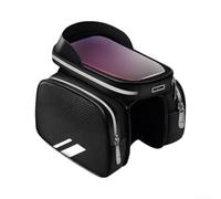 Yhenlovtt Supporto impermeabile del telefono dello schermo di tocco della | Borsa da bicicletta con supporto per telefono touchscreen, impermeabile, con strisce riflettenti e tasca laterale