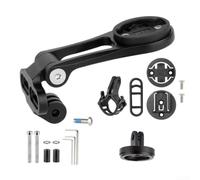 Yhenlovtt Supporto per computer da bicicletta, in lega di alluminio, supporto per luce anteriore e prolunga per fotocamera, per Garmin M5, attacco manubrio M5 da 10 a 36 mm, nero (un kit)