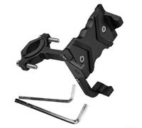 Yhenlovtt Supporto per telefono da moto per manubrio, in lega di alluminio, per navigare smartphone, compatibile con la maggior parte delle moto e veicoli elettrici (nero)