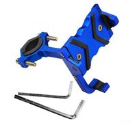 Yhenlovtt Supporto per telefono da moto per manubrio, in lega di alluminio, per navigare smartphone, compatibile con la maggior parte delle moto e veicoli elettrici (blu)