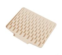 Yhenlovtt Tappetino da cucina in silicone per lavello, 40 x 33 cm, design con drenaggio rialzato, antiscivolo, resistente al calore, asciugatura per vasi, protezione sul piano di lavoro (beige)