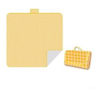 Yhenlovtt Tappetino da picnic leggero e lavabile con manico, 100 x 150 cm, in tessuto Oxford, per campeggio, spiaggia ed escursioni avventure, colore: rosso