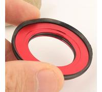 Yhenlovtt Tappo per cuffia per bicicletta per mountain per top per lavorazione CNC in lega da 49 mm, diametro 286 mm, diametro esterno 476 mm, copertura interna in alluminio (rosso)