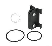 Yhenlovtt Targa circolare per bicicletta, in PVC nero, con clip di supporto, cinghia media variabile e adesivi digitali (clip circolare)