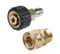 Yhenlovtt Top Psi Rondella Adattatore Set 5000 Tubo M22 15mm Pressione Quick Connect Set Accoppiatori in Acciaio Inox e Ottone per Lancia Connessione Girevole Compatibile Avere