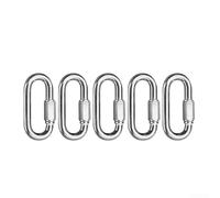 Yhenlovtt Utilizzo Arrampicata Acciaio Hardware Link Connettore 304 Anelli di Collegamento per Cane e Outdoor Guinzaglio in Acciaio Rapido per Campo in Acciaio Dshape (M4)