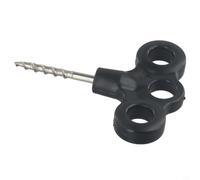 Yhenlovtt Vite luminosa per tenda in acciaio con picchetto in acciaio inox e picchetto, per campeggio ed escursionismo, 65 x 55 x 30 mm, gancio da terra per terrazze per esterni e viaggi (colore: nero