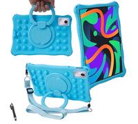 YHFZR Cover per DOOGEE T30S/T30 Pro/T30 Ultra, Silicone Resistente 360 Supporto Rotante Custodia Protettiva per Bambini per DOOGEE T30S/T30 Pro/T30 Ultra 11 Pollici, Blu