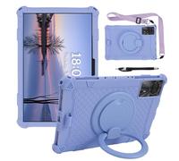 YHFZR Custodia Cover per DOOGEE Tab A9+/A9 Pro+ Tablet 11 Pollici, Silicone Resistente 360 Supporto Rotante Custodia Protettiva per Bambini, Viola