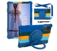 YHFZR Custodia Cover per DOOGEE Tab G6+ Tablet 11 Pollici, Silicone Resistente 360 Supporto Rotante Custodia Protettiva per Bambini per DOOGEE Tab G6+ Tablet 11 Pollici, Blu scuro