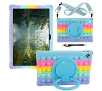 YHFZR Custodia Cover per Lenovo Tab 10,1 Pollici 2025 TB-311FU/TB-311XU, Silicone Resistente 360 Supporto Rotante Custodia Protettiva per Bambini, Colorato